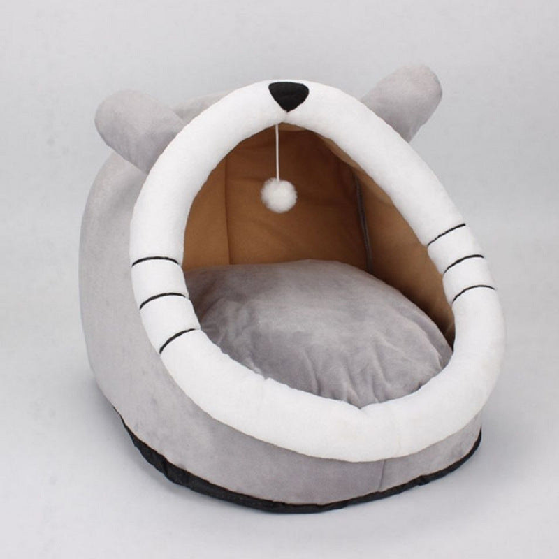 Pet House Grey and White