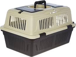 Nutrapet Closed Top Carrier Box For Cats And Dogs, Dark Grey