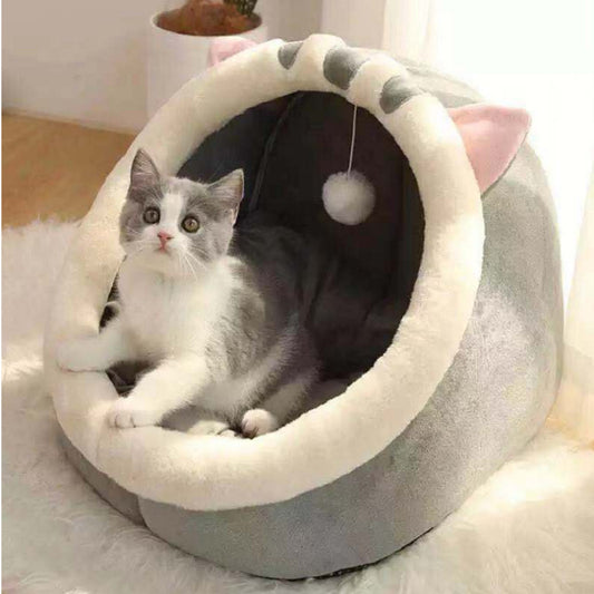 Pet House Grey and White