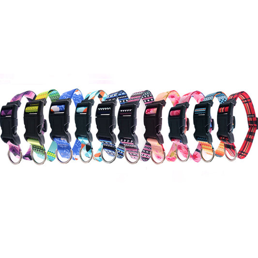 Pet Collar Colorful Pattern 4per pack (Random Colors)
