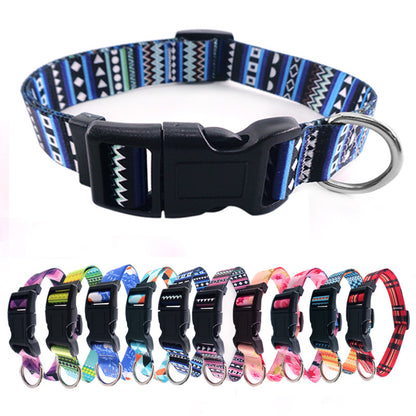 Pet Collar Colorful Pattern 4per pack (Random Colors)