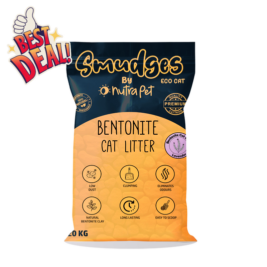 Smudges Eco cat Bentonite Clumping Cat Litter 20 Kgs-Lavender Scented