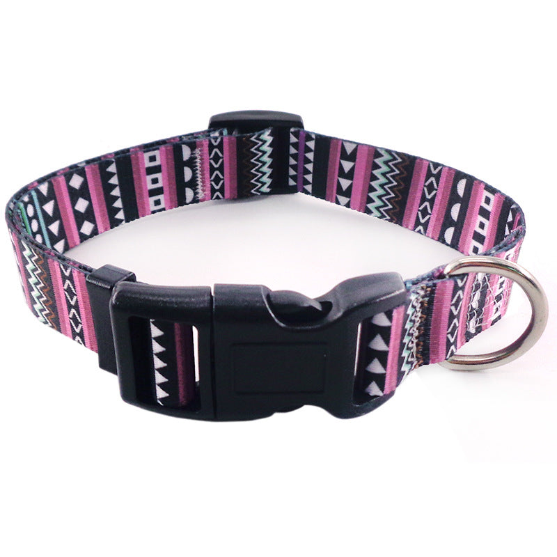 Pet Collar Colorful Pattern 4per pack (Random Colors)