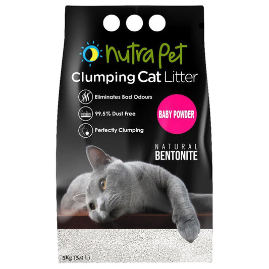 Nutrapet baby powder white compact cat litter 5kg