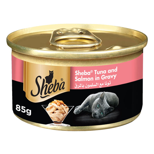 Sheba Tuna and Salmon in Gravy Wet Cat Food 85G